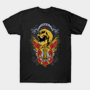 skull with roses T-Shirt